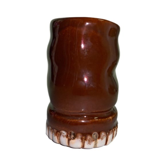 Brown Ceramic Baby Shoe Boot With Yellow Flowers Attached Planter - Picture 2 of 5